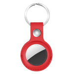For AirTag 2nd Gen / AirTag 1st Gen Shockproof Anti-scratch Leather Protective Case Cover with Hang Loop Key Chain
