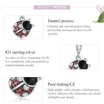 Pendentif Coccinelle en Argent Sterling S925, Accessoires de Collier Bracelet DIY, Pendentif Coccinelle
