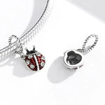 Pendentif Coccinelle en Argent Sterling S925, Accessoires de Collier Bracelet DIY, Pendentif Coccinelle