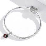 Pendentif Coccinelle en Argent Sterling S925, Accessoires de Collier Bracelet DIY, Pendentif Coccinelle