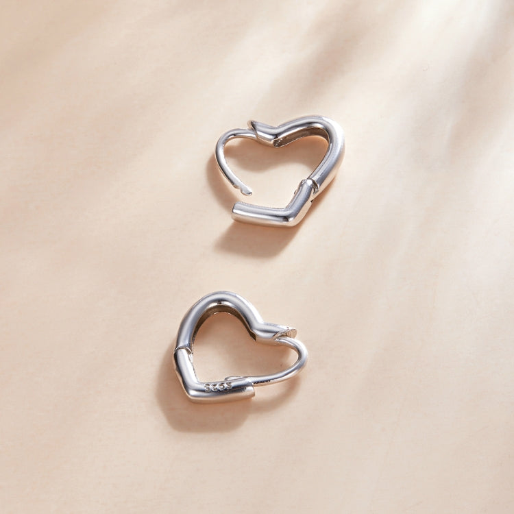 Boucles d'oreilles clous en argent sterling S925 en forme de cœur creux pour femme, Cœur creux (argent), Cœur creux (doré)