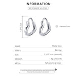 Boucles d'oreilles clous en argent sterling S925 en forme de cœur creux pour femme, Cœur creux (argent), Cœur creux (doré)