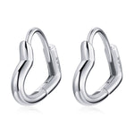 Boucles d'oreilles clous en argent sterling S925 en forme de cœur creux pour femme, Cœur creux (argent), Cœur creux (doré)