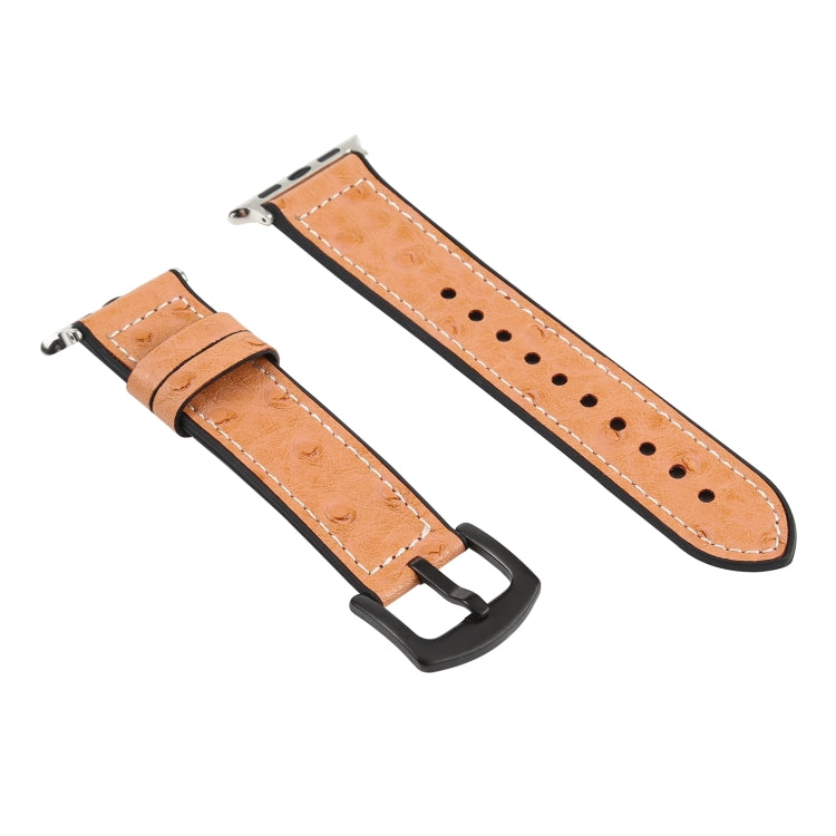 Bracelets de rechange en cuir texture autruche pour Apple Watch Series, 7 45mm / 6 & SE & 5 & 4 44mm / 3 & 2 & 1 42mm, 7 41mm / 6 & SE & 5 & 4 40mm / 3 & 2 & 1 38mm