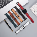 Bracelets de rechange en cuir texture autruche pour Apple Watch Series, 7 45mm / 6 & SE & 5 & 4 44mm / 3 & 2 & 1 42mm, 7 41mm / 6 & SE & 5 & 4 40mm / 3 & 2 & 1 38mm