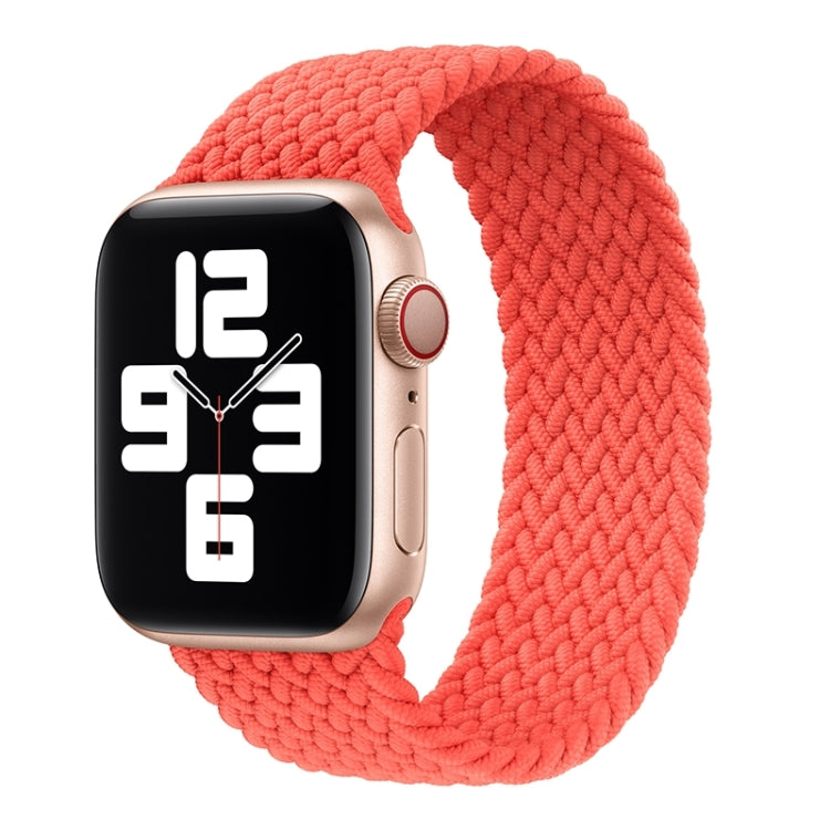 Bracelet de rechange en nylon tressé de couleur unie avec tête en métal pour Apple Watch Series 6 & SE & 5 & 4 40 mm / 3 & 2 & 1 38 mm, XS 128 mm, S 135 mm, M 145 mm