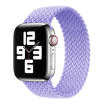 Bracelet de rechange en nylon tressé de couleur unie avec tête en métal pour Apple Watch Series 6 & SE & 5 & 4 40 mm / 3 & 2 & 1 38 mm, XS 128 mm, S 135 mm, M 145 mm