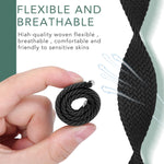 Bracelet de rechange en nylon tressé de couleur unie avec tête en métal pour Apple Watch Series 6 & SE & 5 & 4 40 mm / 3 & 2 & 1 38 mm, XS 128 mm, S 135 mm, M 145 mm