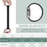 Bracelet de rechange en nylon tressé de couleur unie avec tête en métal pour Apple Watch Series 6 & SE & 5 & 4 40 mm / 3 & 2 & 1 38 mm, XS 128 mm, S 135 mm, M 145 mm