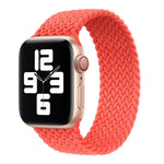 Bracelet de rechange en nylon tressé de couleur unie avec tête en métal pour Apple Watch Series 6 & SE & 5 & 4 40 mm / 3 & 2 & 1 38 mm, XS 128 mm, S 135 mm, M 145 mm
