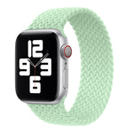 Bracelet de rechange en nylon tressé de couleur unie avec tête en métal pour Apple Watch Series 6 & SE & 5 & 4 40 mm / 3 & 2 & 1 38 mm, XS 128 mm, S 135 mm, M 145 mm