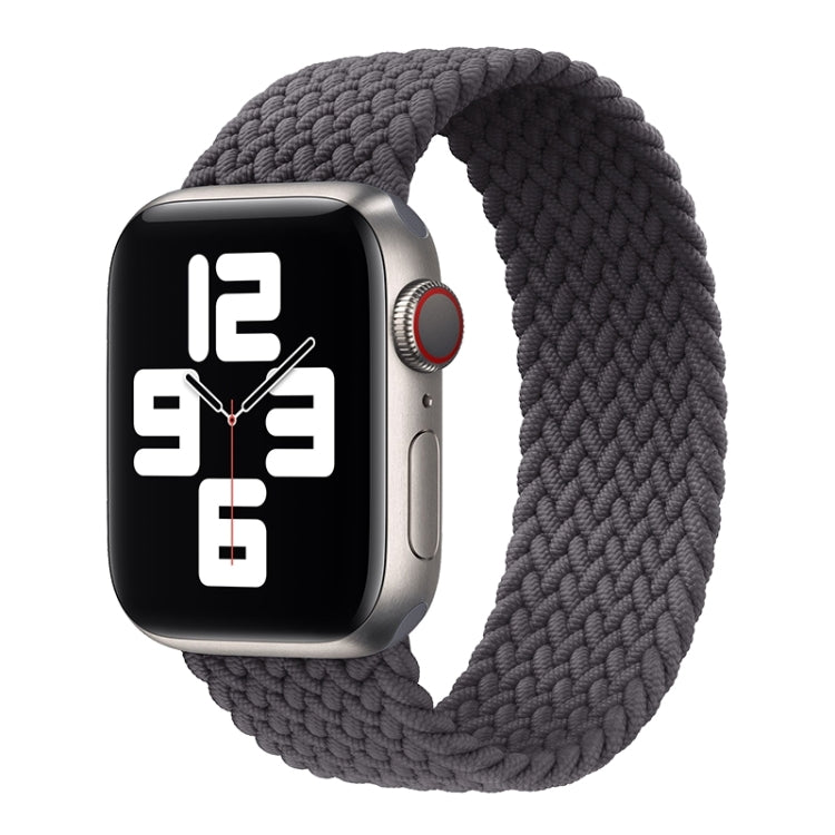Bracelet de rechange en nylon tressé de couleur unie avec tête en métal pour Apple Watch Series 6 & SE & 5 & 4 40 mm / 3 & 2 & 1 38 mm, XS 128 mm, S 135 mm, M 145 mm