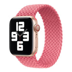 Bracelet de rechange en nylon tressé de couleur unie avec tête en métal pour Apple Watch Series 6 & SE & 5 & 4 40 mm / 3 & 2 & 1 38 mm, XS 128 mm, S 135 mm, M 145 mm