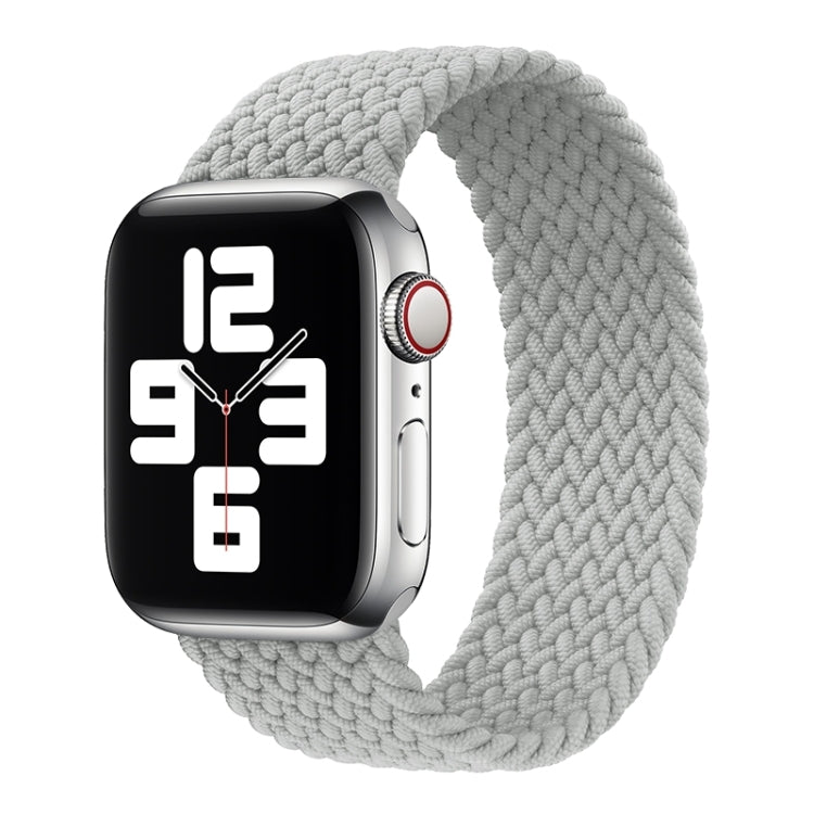 Bracelet de rechange en nylon tressé de couleur unie avec tête en métal pour Apple Watch Series 6 & SE & 5 & 4 40 mm / 3 & 2 & 1 38 mm, XS 128 mm, S 135 mm, M 145 mm