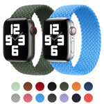 Bracelet de rechange en nylon tressé de couleur unie avec tête en métal pour Apple Watch Series 6 & SE & 5 & 4 44mm / 3 & 2 & 1 42mm, XS 135mm, S 145mm, M 155mm