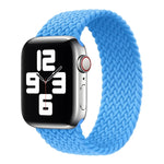 Bracelet de rechange en nylon tressé de couleur unie avec tête en métal pour Apple Watch Series 6 & SE & 5 & 4 44mm / 3 & 2 & 1 42mm, XS 135mm, S 145mm, M 155mm