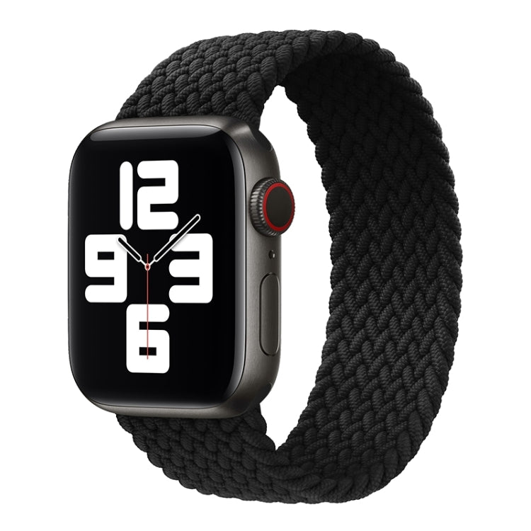 Bracelet de rechange en nylon tressé de couleur unie avec tête en métal pour Apple Watch Series 6 & SE & 5 & 4 44mm / 3 & 2 & 1 42mm, XS 135mm, S 145mm, M 155mm