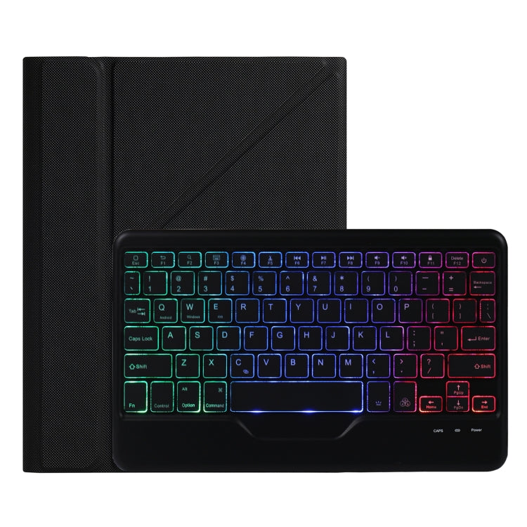 B011S Étui en cuir avec clavier Bluetooth rétroéclairé détachable, support triangulaire et fente pour stylo, pour iPad 9.7 2018 & 2017 / Pro 9.7 / Air 2, pour iPad 10.2 2020 & 2019 / Pro 10.5 pouces / Air 3 10.5 pouces