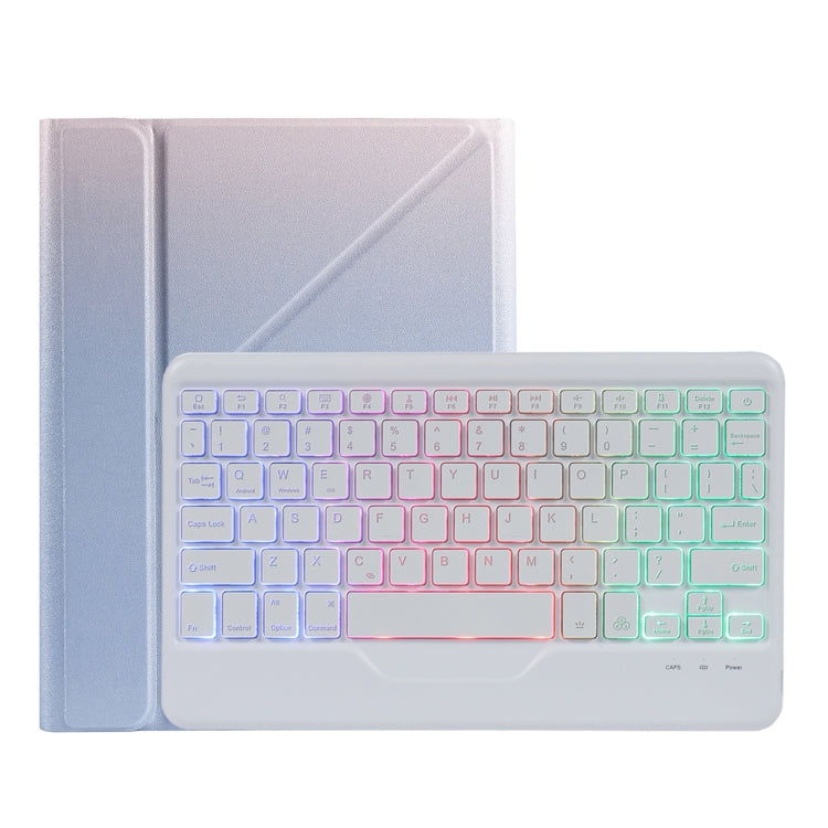 B011S Étui en cuir avec clavier Bluetooth rétroéclairé détachable, support triangulaire et fente pour stylo, pour iPad 9.7 2018 & 2017 / Pro 9.7 / Air 2, pour iPad 10.2 2020 & 2019 / Pro 10.5 pouces / Air 3 10.5 pouces