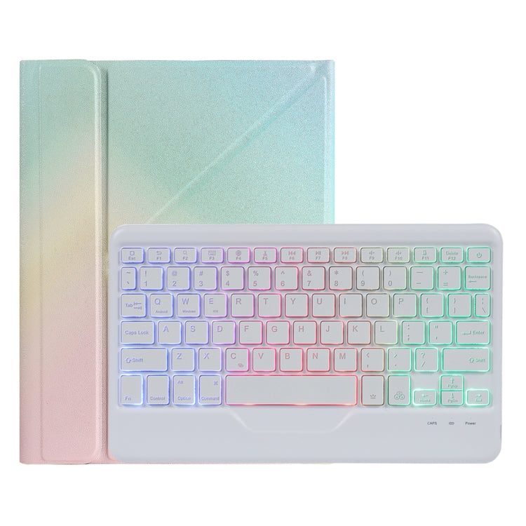 B011S Étui en cuir avec clavier Bluetooth rétroéclairé détachable, support triangulaire et fente pour stylo, pour iPad 9.7 2018 & 2017 / Pro 9.7 / Air 2, pour iPad 10.2 2020 & 2019 / Pro 10.5 pouces / Air 3 10.5 pouces