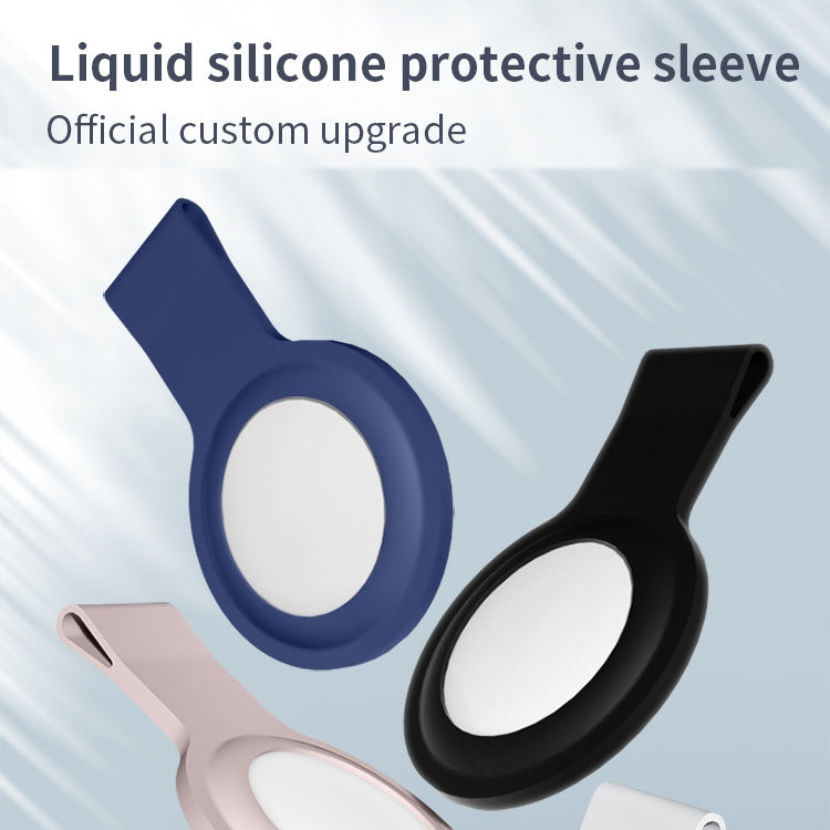 Coque de protection en silicone liquide Mutural avec porte-clés pour AirTag 2e génération / AirTag 1re génération