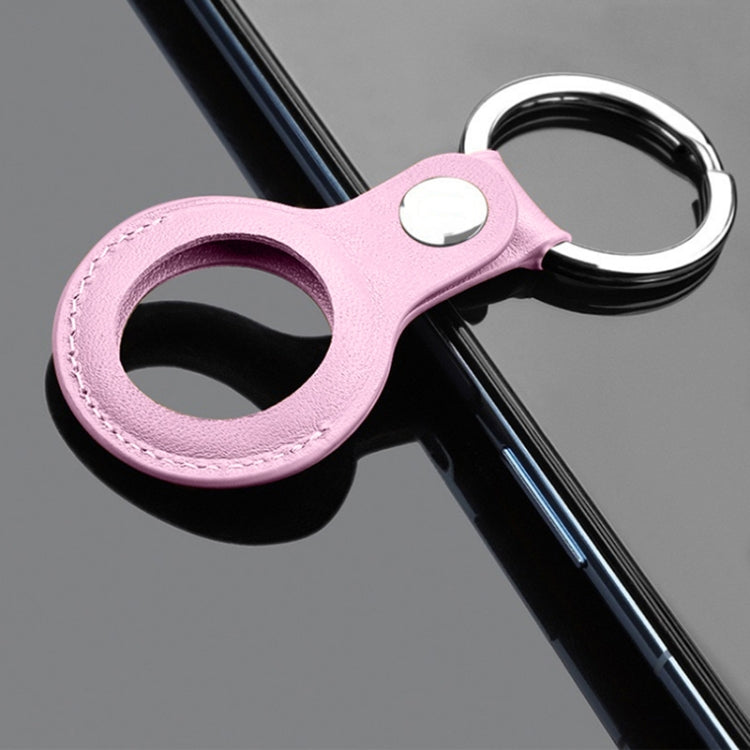 Mutural Étui de protection en cuir PU avec porte-clés pour AirTag 2e génération / AirTag 1re génération