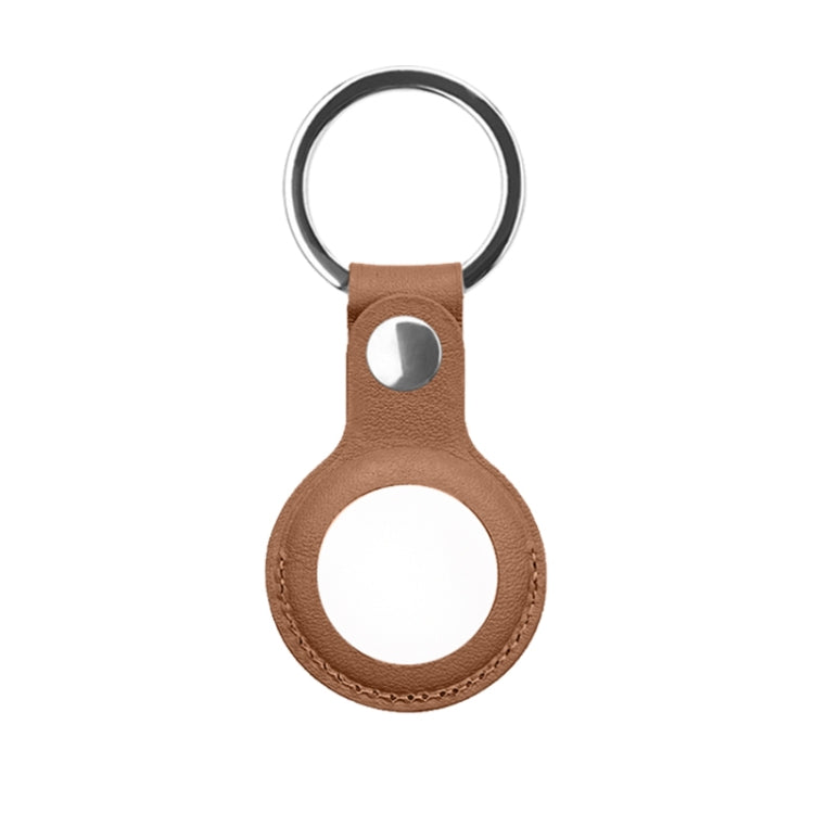 Mutural Étui de protection en cuir PU avec porte-clés pour AirTag 2e génération / AirTag 1re génération