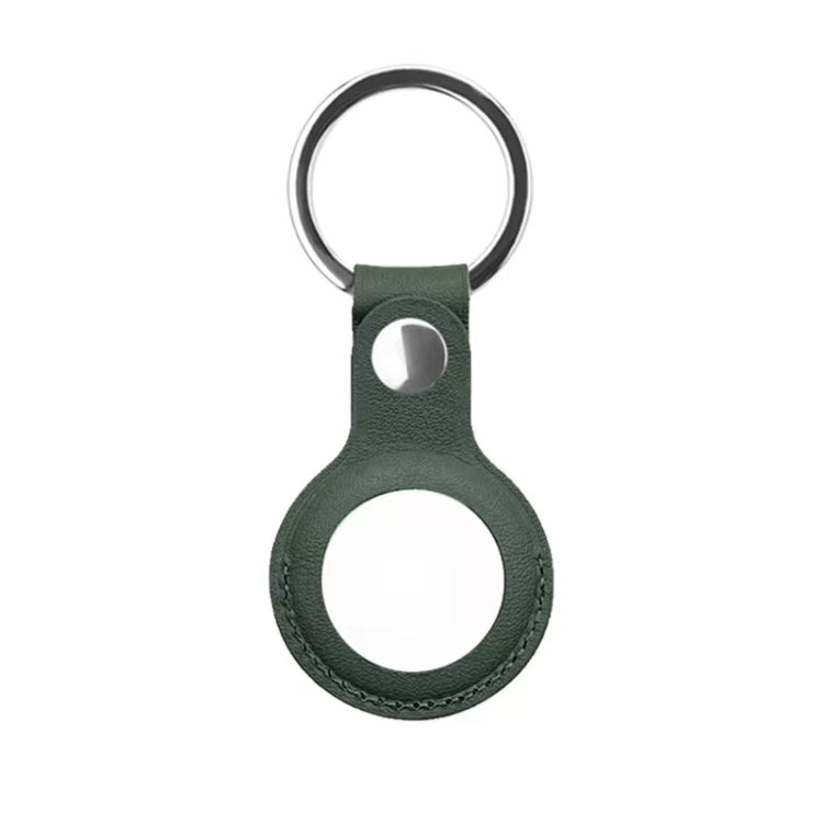 Mutural Étui de protection en cuir PU avec porte-clés pour AirTag 2e génération / AirTag 1re génération