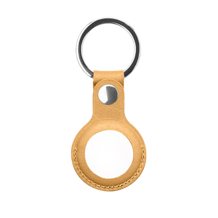 Mutural Étui de protection en cuir PU avec porte-clés pour AirTag 2e génération / AirTag 1re génération