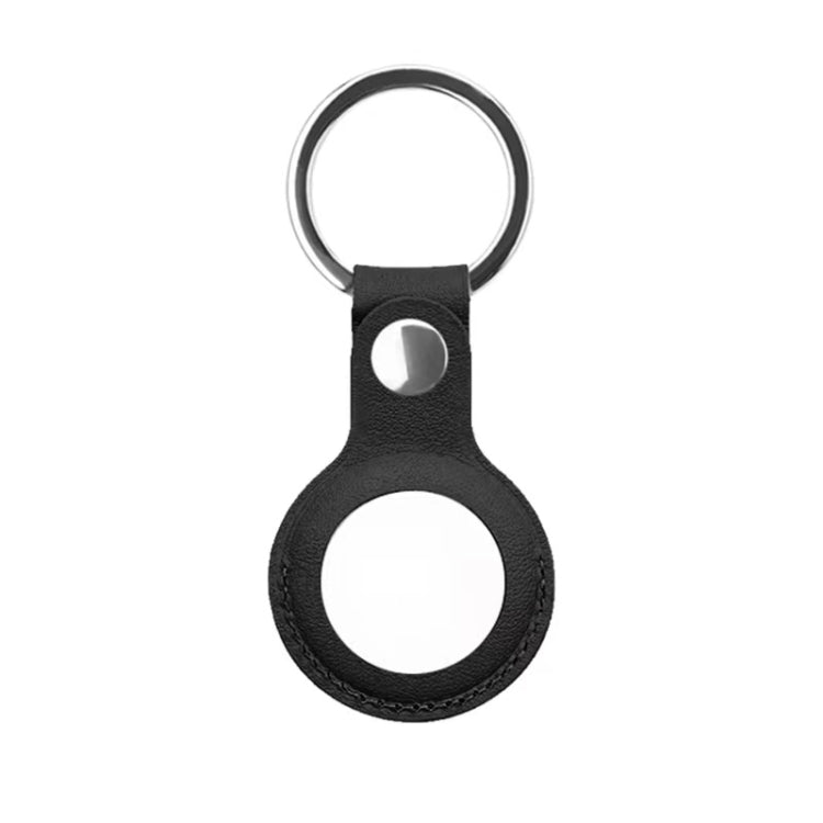 Mutural Étui de protection en cuir PU avec porte-clés pour AirTag 2e génération / AirTag 1re génération