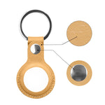 Mutural Étui de protection en cuir PU avec porte-clés pour AirTag 2e génération / AirTag 1re génération