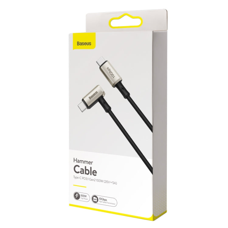 Câble coaxial Baseus CATPN-01 100W 5A PD3.1 Gen2 USB-C / Type-C vers USB-C / Type-C HD pour affichage simultané, Longueur du câble : 1,5 m