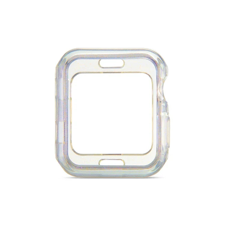 Coque de protection en TPU à paillettes, pour Apple Watch Series 6 / 5 / 4 / Watch SE 44mm, pour Apple Watch Series 3 & 2 & 1 42mm, pour Apple Watch Series 6 / 5 / 4 / Watch SE 40mm, pour Apple Watch Series 3 & 2 & 1 38mm