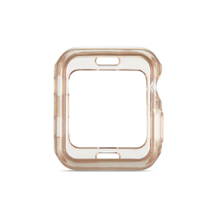 Coque de protection en TPU à paillettes, pour Apple Watch Series 6 / 5 / 4 / Watch SE 44mm, pour Apple Watch Series 3 & 2 & 1 42mm, pour Apple Watch Series 6 / 5 / 4 / Watch SE 40mm, pour Apple Watch Series 3 & 2 & 1 38mm