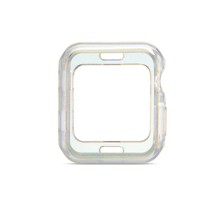 Coque de protection en TPU à paillettes, pour Apple Watch Series 6 / 5 / 4 / Watch SE 44mm, pour Apple Watch Series 3 & 2 & 1 42mm, pour Apple Watch Series 6 / 5 / 4 / Watch SE 40mm, pour Apple Watch Series 3 & 2 & 1 38mm