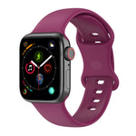 Grand bracelet de montre en silicone pour Apple Watch Series, 7 41mm / 6 & SE & 5 & 4 40mm / 3 & 2 & 1 38mm, Taille : Grande taille, 7 45mm / 6 & SE & 5 & 4 44mm / 3 & 2 & 1 42mm, Taille : Grande taille