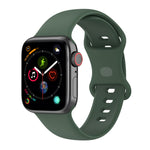 Grand bracelet de montre en silicone pour Apple Watch Series, 7 41mm / 6 & SE & 5 & 4 40mm / 3 & 2 & 1 38mm, Taille : Grande taille, 7 45mm / 6 & SE & 5 & 4 44mm / 3 & 2 & 1 42mm, Taille : Grande taille
