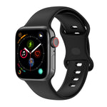 Grand bracelet de montre en silicone pour Apple Watch Series, 7 41mm / 6 & SE & 5 & 4 40mm / 3 & 2 & 1 38mm, Taille : Grande taille, 7 45mm / 6 & SE & 5 & 4 44mm / 3 & 2 & 1 42mm, Taille : Grande taille