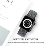Bracelets de rechange en nylon texturé ondulé pour Apple Watch Series, 7 45mm / 6 & SE & 5 & 4 44mm / 3 & 2 & 1 42mm, 7 41mm / 6 & SE & 5 & 4 40mm / 3 & 2 & 1 38mm