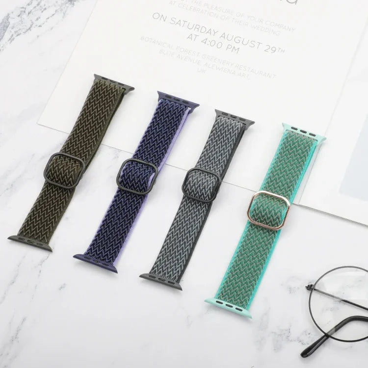 Bracelets de rechange en nylon texturé ondulé pour Apple Watch Series, 7 45mm / 6 & SE & 5 & 4 44mm / 3 & 2 & 1 42mm, 7 41mm / 6 & SE & 5 & 4 40mm / 3 & 2 & 1 38mm