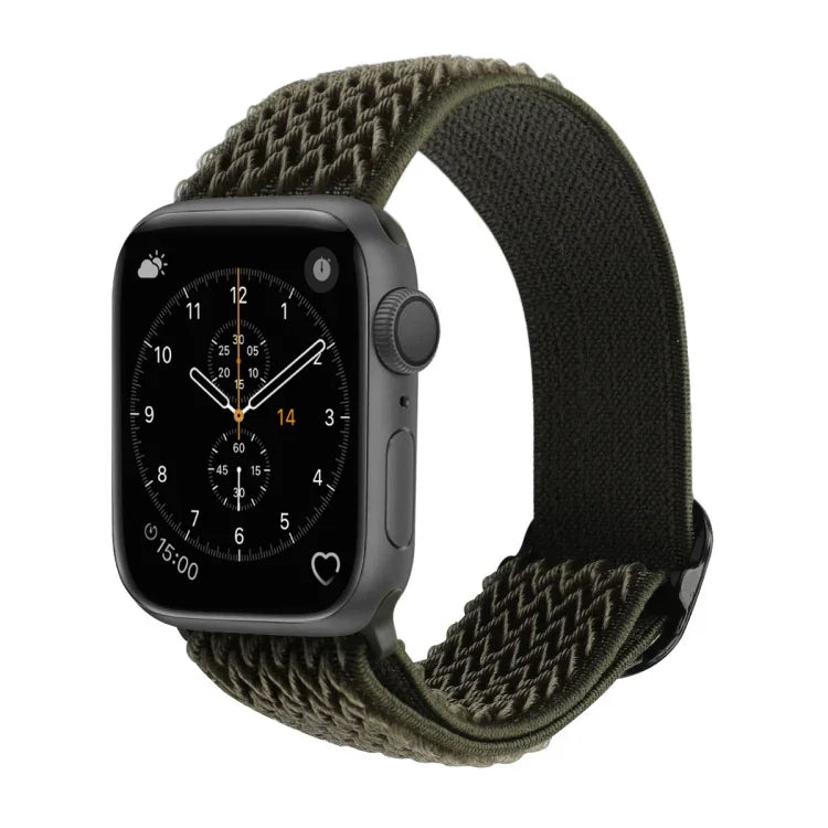 Bracelets de rechange en nylon texturé ondulé pour Apple Watch Series, 7 45mm / 6 & SE & 5 & 4 44mm / 3 & 2 & 1 42mm, 7 41mm / 6 & SE & 5 & 4 40mm / 3 & 2 & 1 38mm