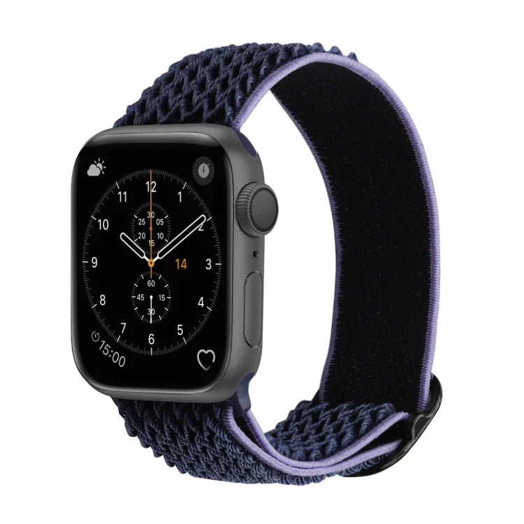Bracelets de rechange en nylon texturé ondulé pour Apple Watch Series, 7 45mm / 6 & SE & 5 & 4 44mm / 3 & 2 & 1 42mm, 7 41mm / 6 & SE & 5 & 4 40mm / 3 & 2 & 1 38mm