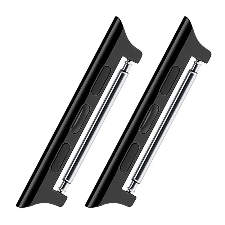 2 bracelets de montre connectée en acier inoxydable avec connecteur acoustique, largeur : 22 mm, pour Apple Watch Series 6 et SE et 5 et 4 (40 mm) / 3 et 2 et 1 (38 mm), largeur : 22 mm, pour Apple Watch (40 mm / 38 mm)