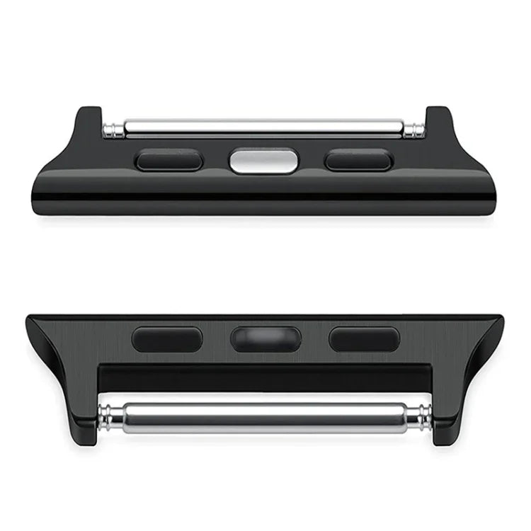 2 bracelets de montre connectée en acier inoxydable avec connecteur acoustique, largeur : 22 mm, pour Apple Watch Series 6 et SE et 5 et 4 (40 mm) / 3 et 2 et 1 (38 mm), largeur : 22 mm, pour Apple Watch (40 mm / 38 mm)