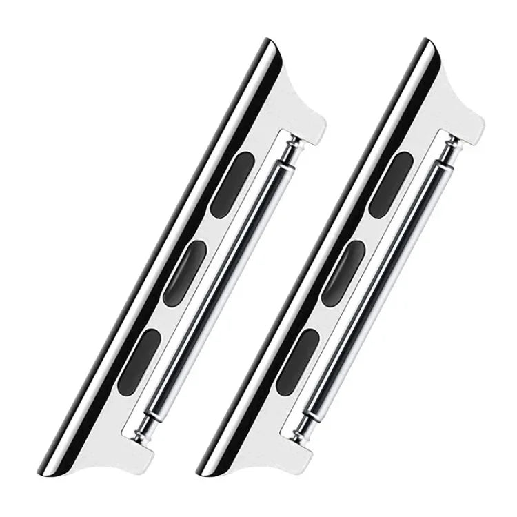 2 bracelets de montre connectée en acier inoxydable avec connecteur acoustique, largeur : 22 mm, pour Apple Watch Series 6 et SE et 5 et 4 (40 mm) / 3 et 2 et 1 (38 mm), largeur : 22 mm, pour Apple Watch (40 mm / 38 mm)