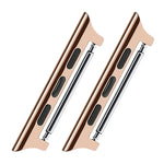 2 bracelets de montre connectée en acier inoxydable avec connecteur acoustique, largeur : 22 mm, pour Apple Watch Series 6 et SE et 5 et 4 (40 mm) / 3 et 2 et 1 (38 mm), largeur : 22 mm, pour Apple Watch (40 mm / 38 mm)