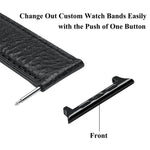 2 bracelets de montre connectée en acier inoxydable avec connecteur acoustique, largeur : 22 mm, pour Apple Watch Series 6 et SE et 5 et 4 (40 mm) / 3 et 2 et 1 (38 mm), largeur : 22 mm, pour Apple Watch (40 mm / 38 mm)