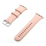 Bracelet de remplacement en silicone à boucle argentée, pour Apple Watch Series 7 41 mm / & 6 & SE & 5 & 4 40 mm, pour Apple Watch Series 7 45 mm / & 6 & SE & 5 & 4 44 mm