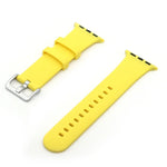 Bracelet de remplacement en silicone à boucle argentée, pour Apple Watch Series 7 41 mm / & 6 & SE & 5 & 4 40 mm, pour Apple Watch Series 7 45 mm / & 6 & SE & 5 & 4 44 mm