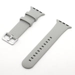 Bracelet de remplacement en silicone à boucle argentée, pour Apple Watch Series 7 41 mm / & 6 & SE & 5 & 4 40 mm, pour Apple Watch Series 7 45 mm / & 6 & SE & 5 & 4 44 mm